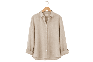 Camisa Lino Beige Premium